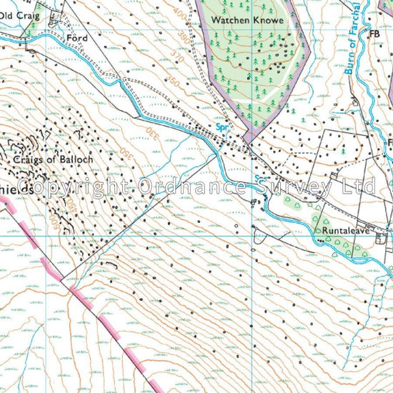 Lochnagar, Glen Muick & Glen Clova Map