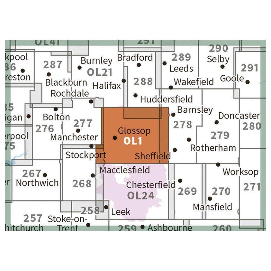 Explorer OL1 The Peak District Map