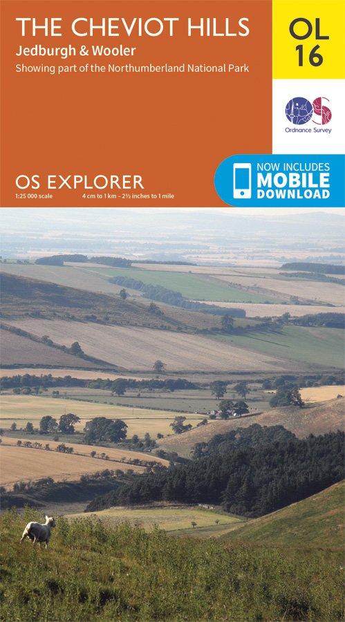 Explorer OL16 The Cheviot Hills Map