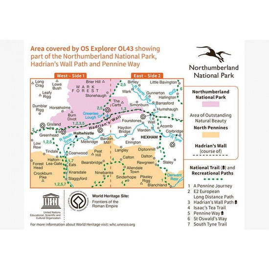 Explorer OL43 Hadrian's Wall Map