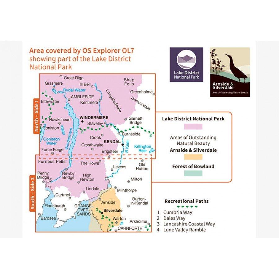 Explorer OL7 The Lake District South Eastern Area Map