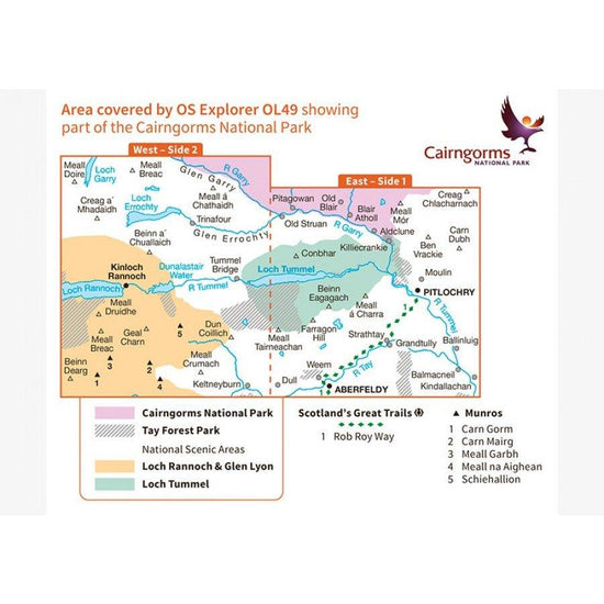 Explorer OL49 Pitlochry & Loch Tummel Map