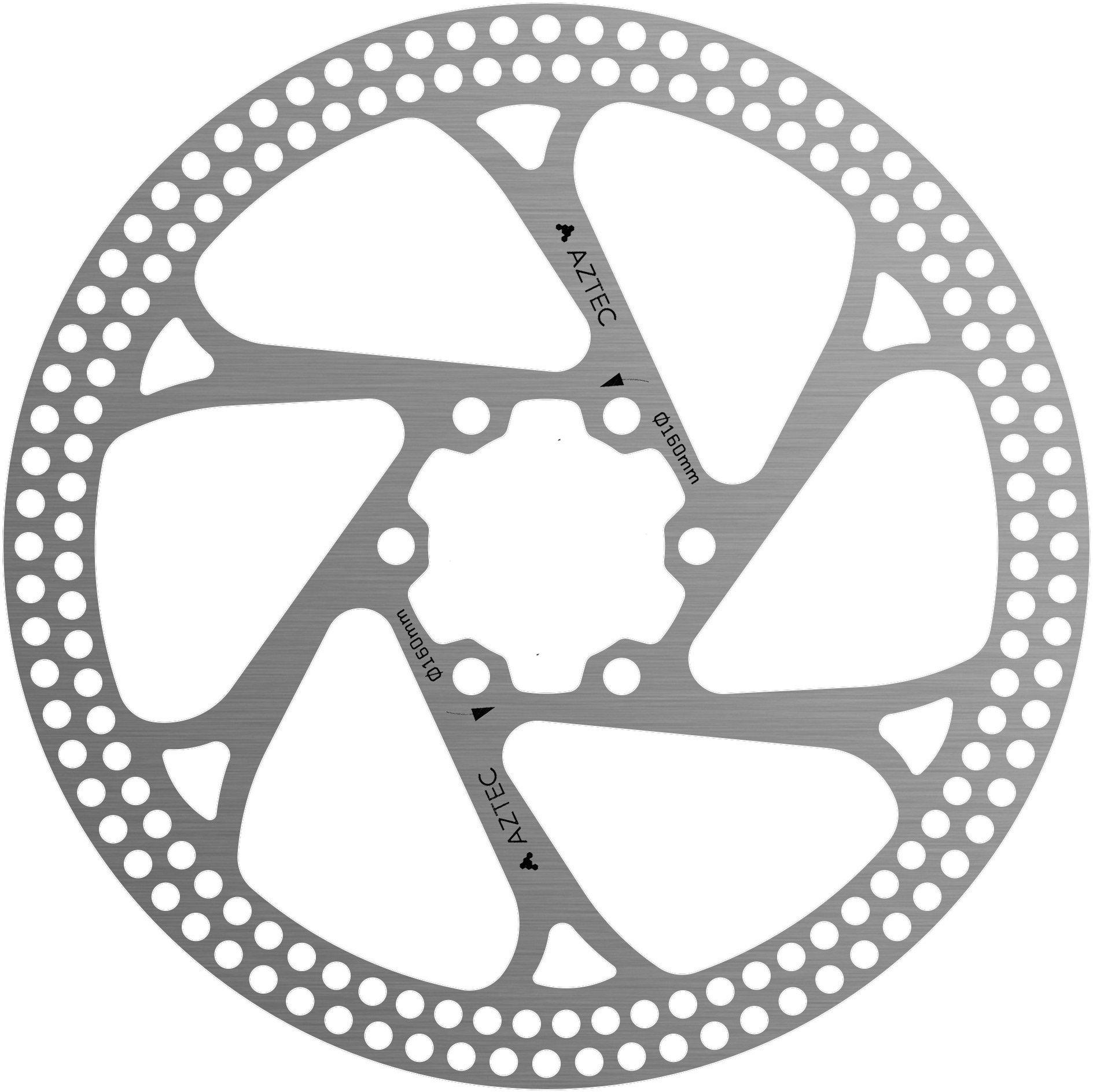 Stainless Steel Fixed Disc Rotor with Circular Cut Outs - 160 mm