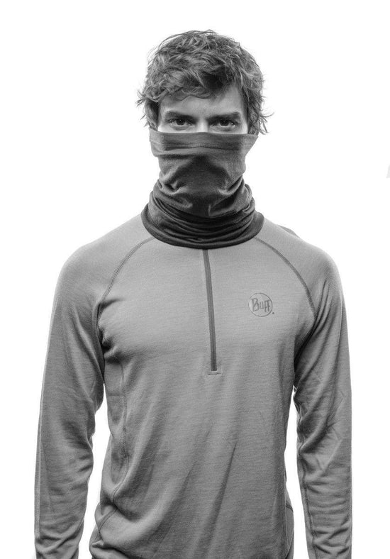 Heavyweight Merino Buff - Fog Grey / Multi Stripe