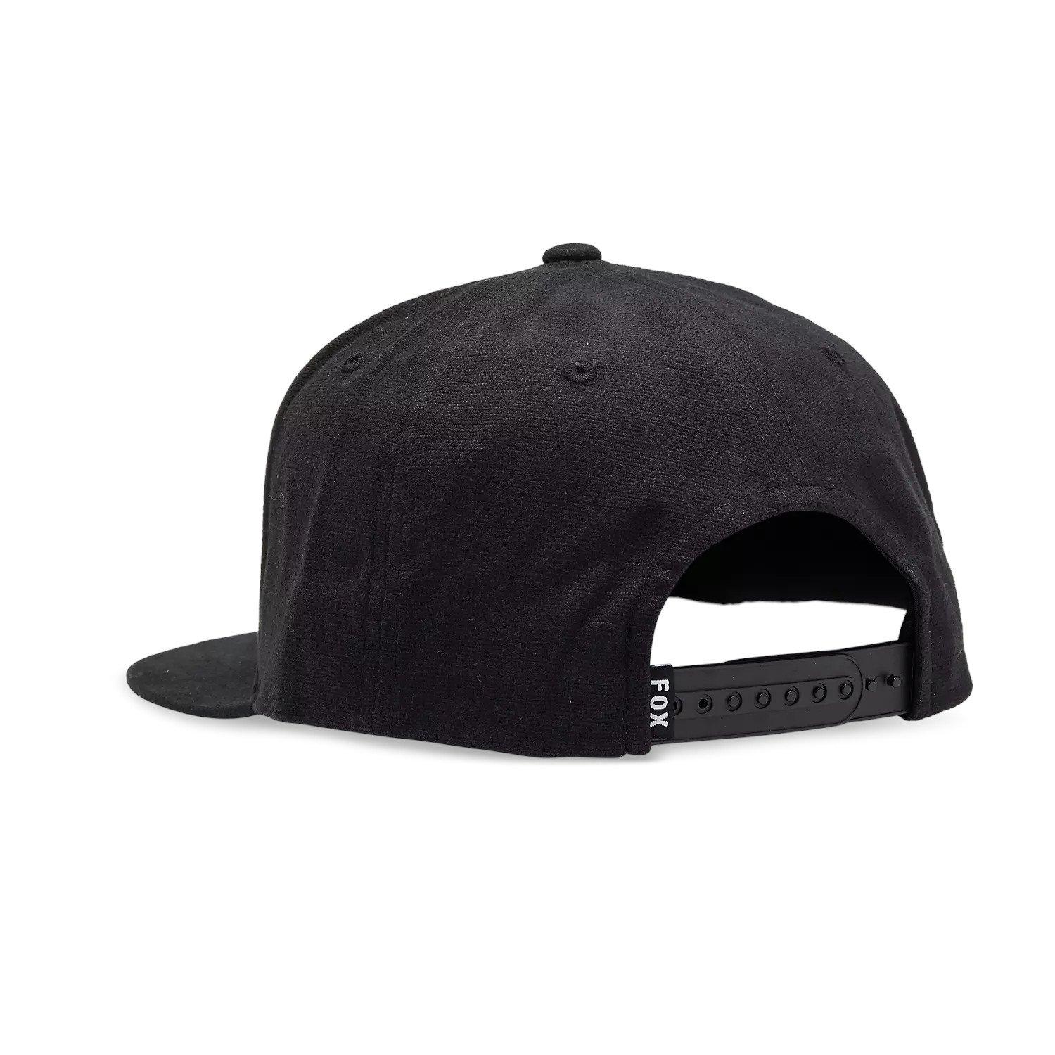 Unisex Fox Head Snapback Hat - Black