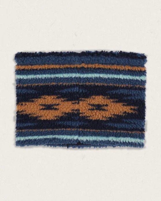 Mulled Sherpa Fleece Snood - Blue Coral Pattern