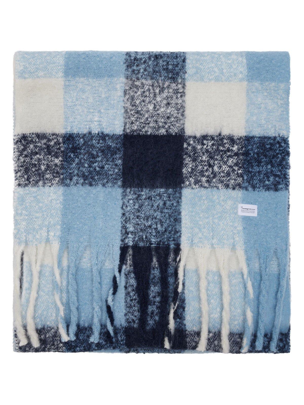 Unisex Fringe Scarf - Blue