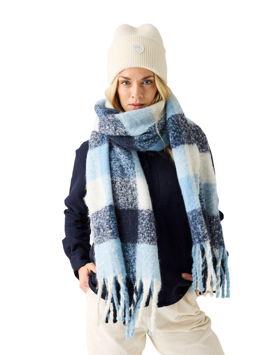 Unisex Fringe Scarf - Blue