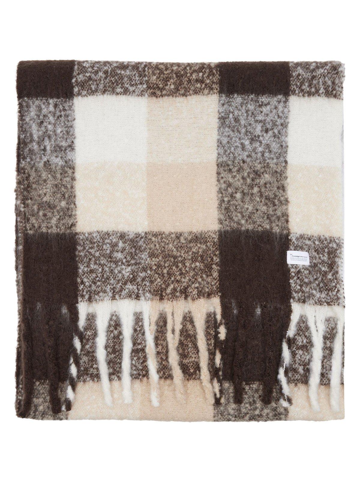Unisex Fringe Scarf - Brown