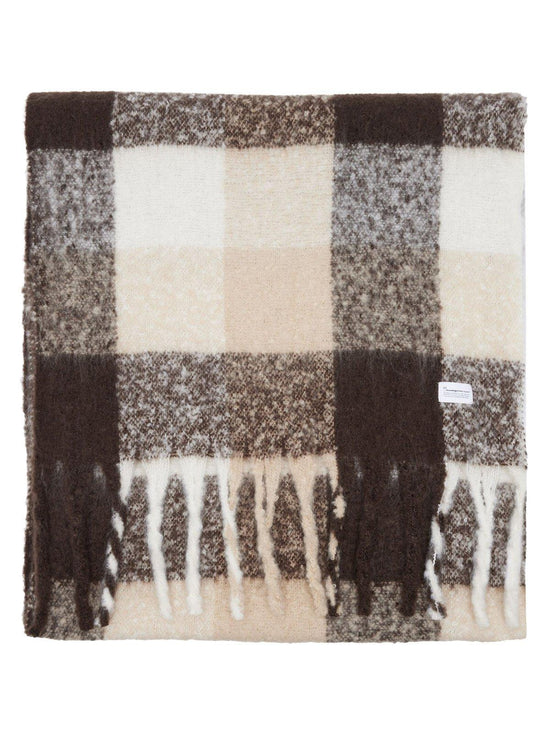 Unisex Fringe Scarf - Brown
