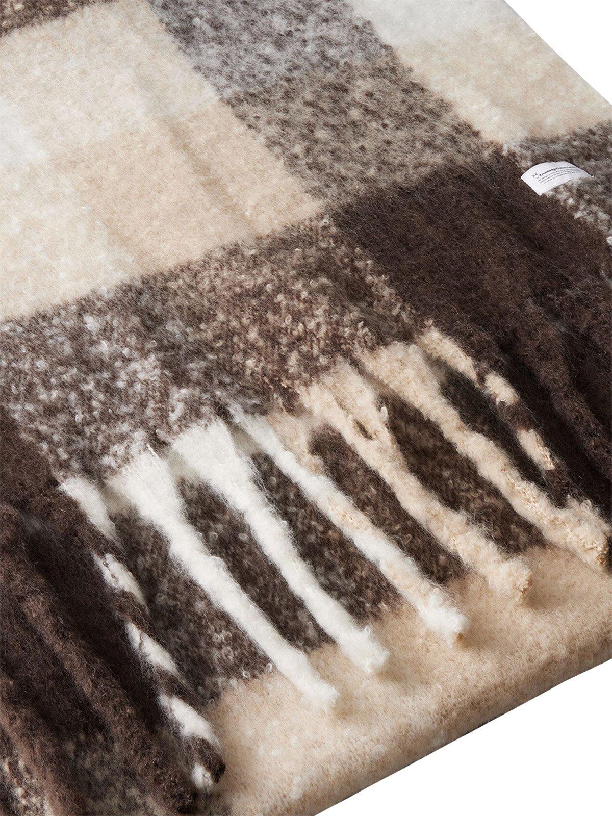 Unisex Fringe Scarf - Brown