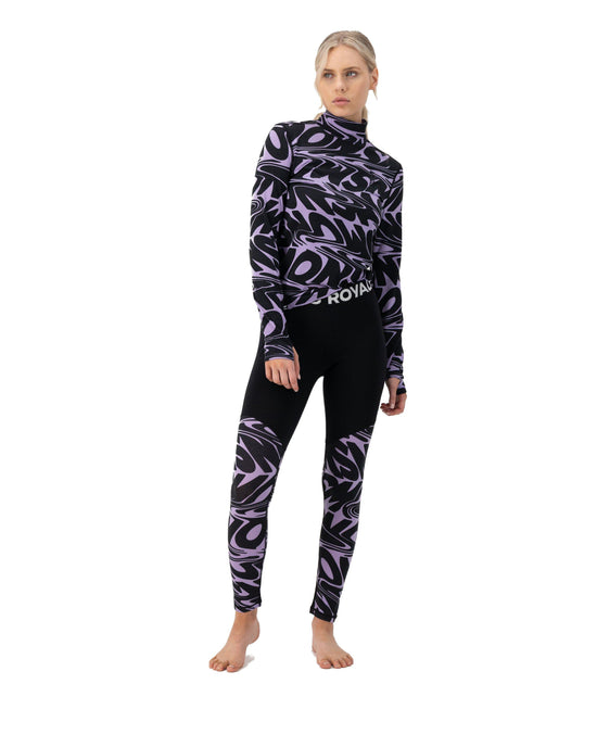 Women's Cascade 200 Leggings - Black / Purple