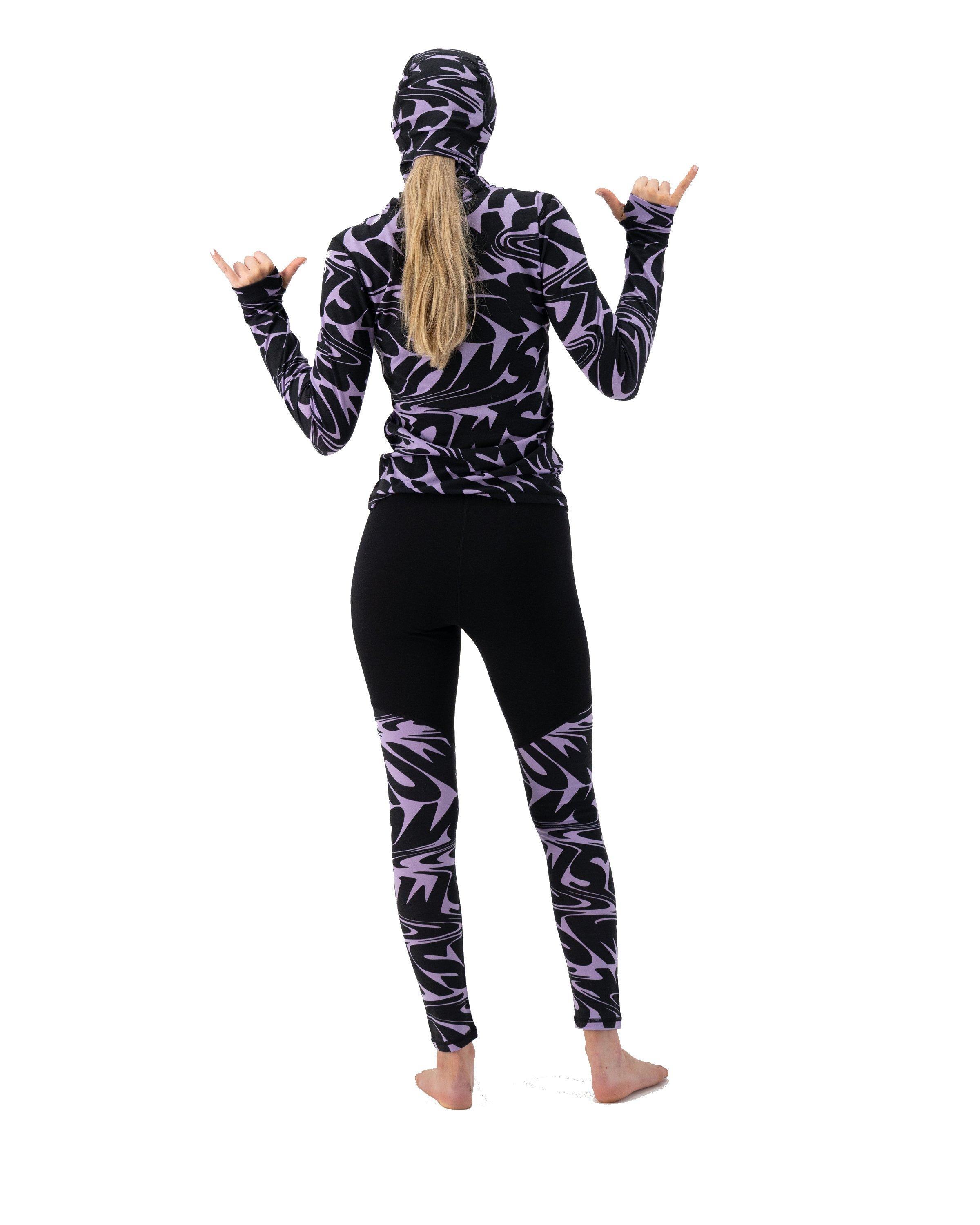 Women's Cascade 200 Leggings - Black / Purple