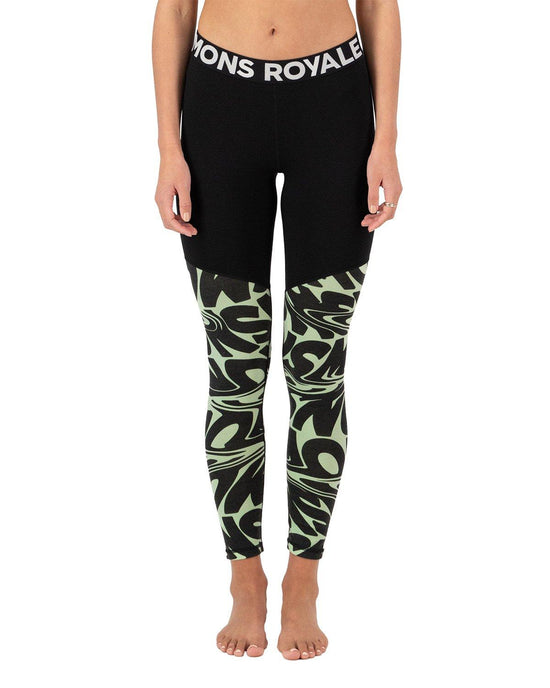 Women's Cascade 200 Leggings - Black / Green