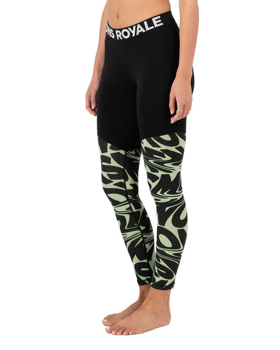 Women's Cascade 200 Leggings - Black / Green