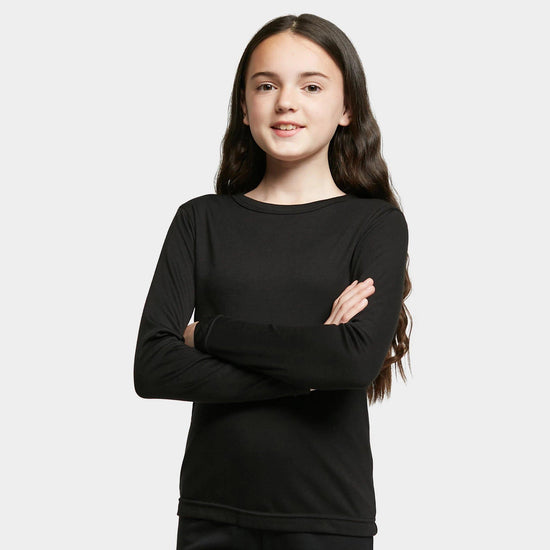 Kids' Long Sleeve Thermal Top - Black