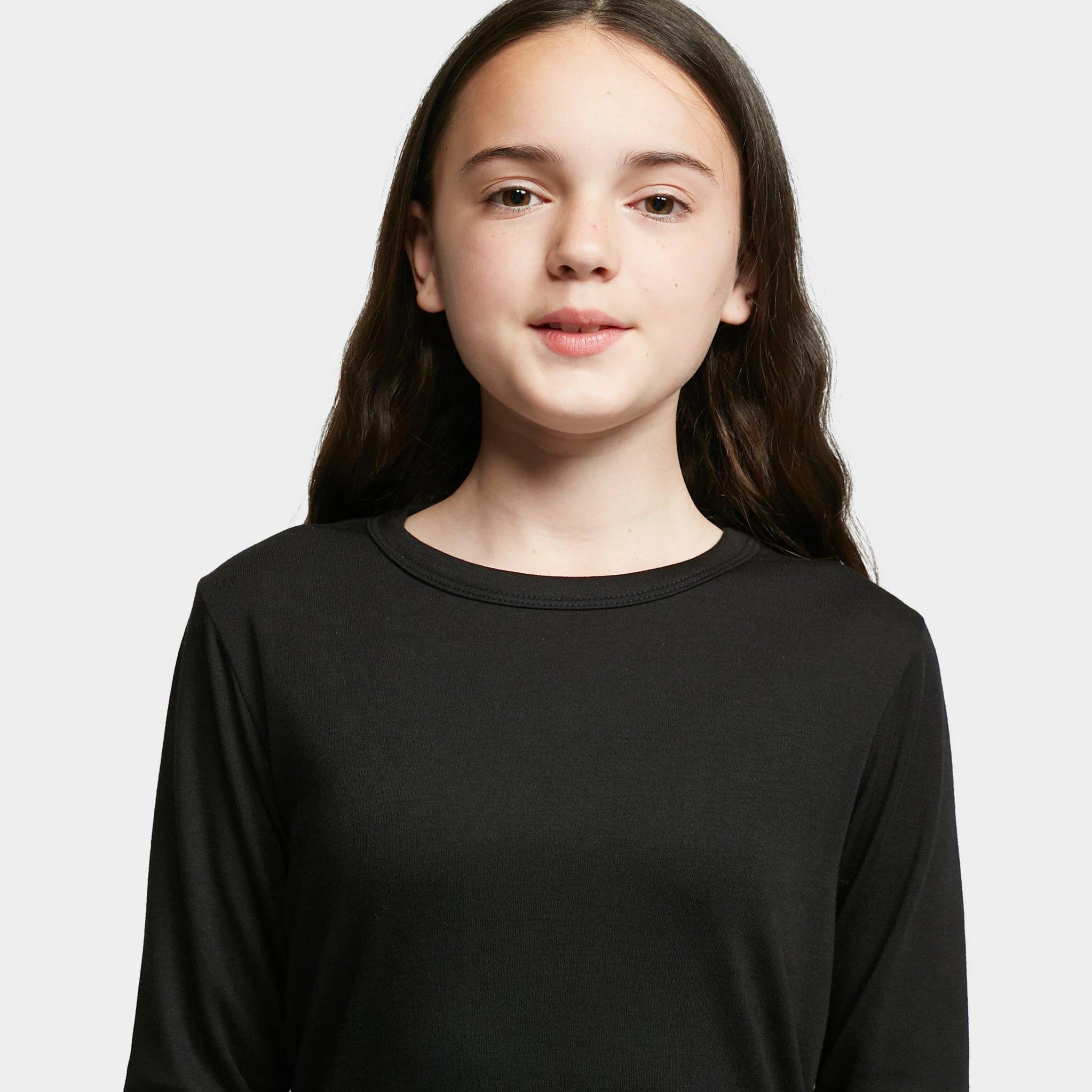 Kids' Long Sleeve Thermal Top - Black