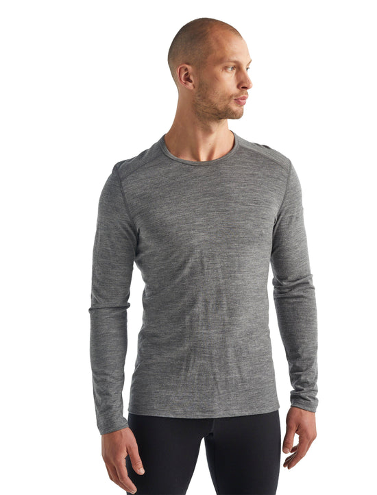 Men's Oasis 200 Long-Sleeve Crewe Base Layer Top - Grey
