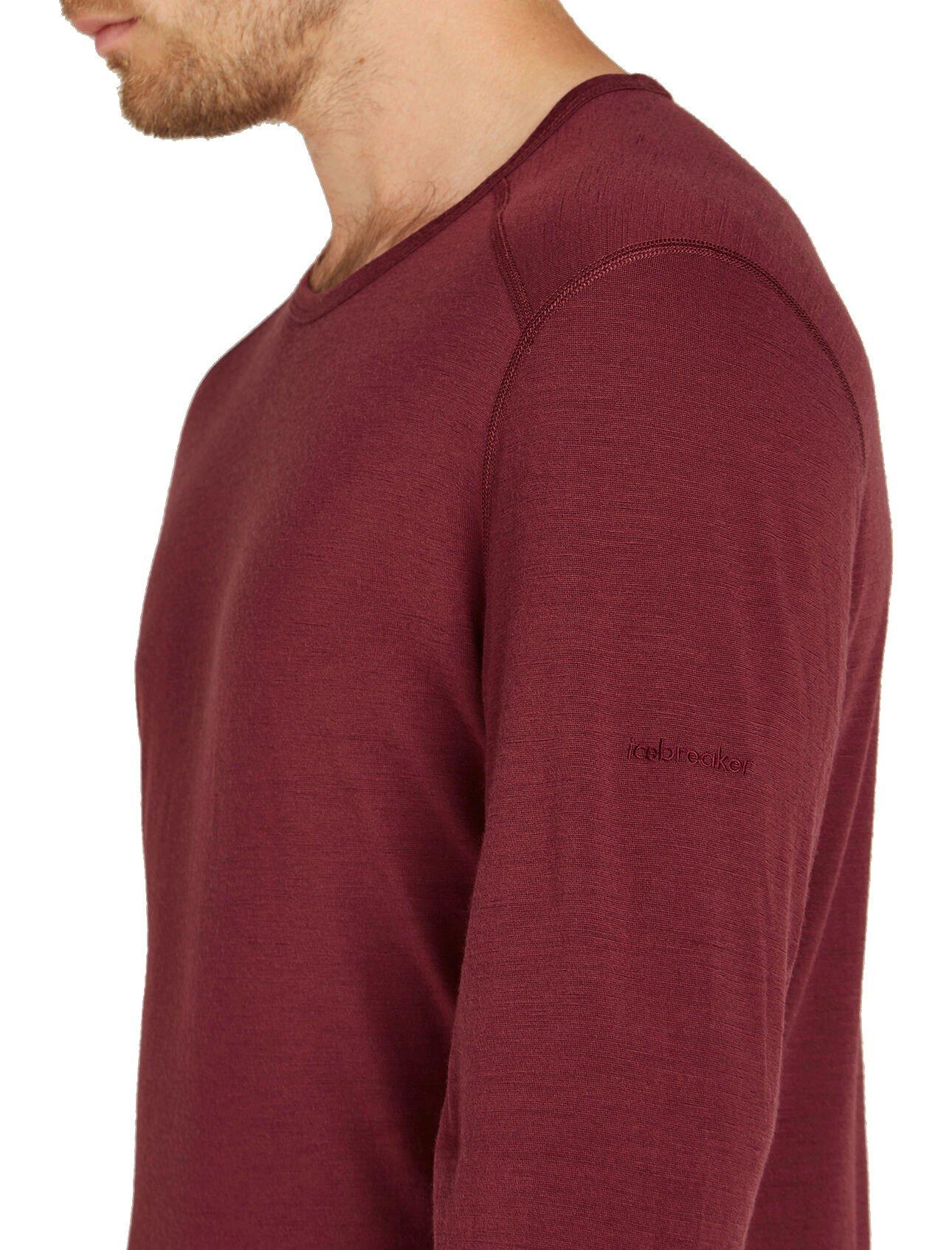 Men's 200 Oasis Long Sleeve Crewe - Red