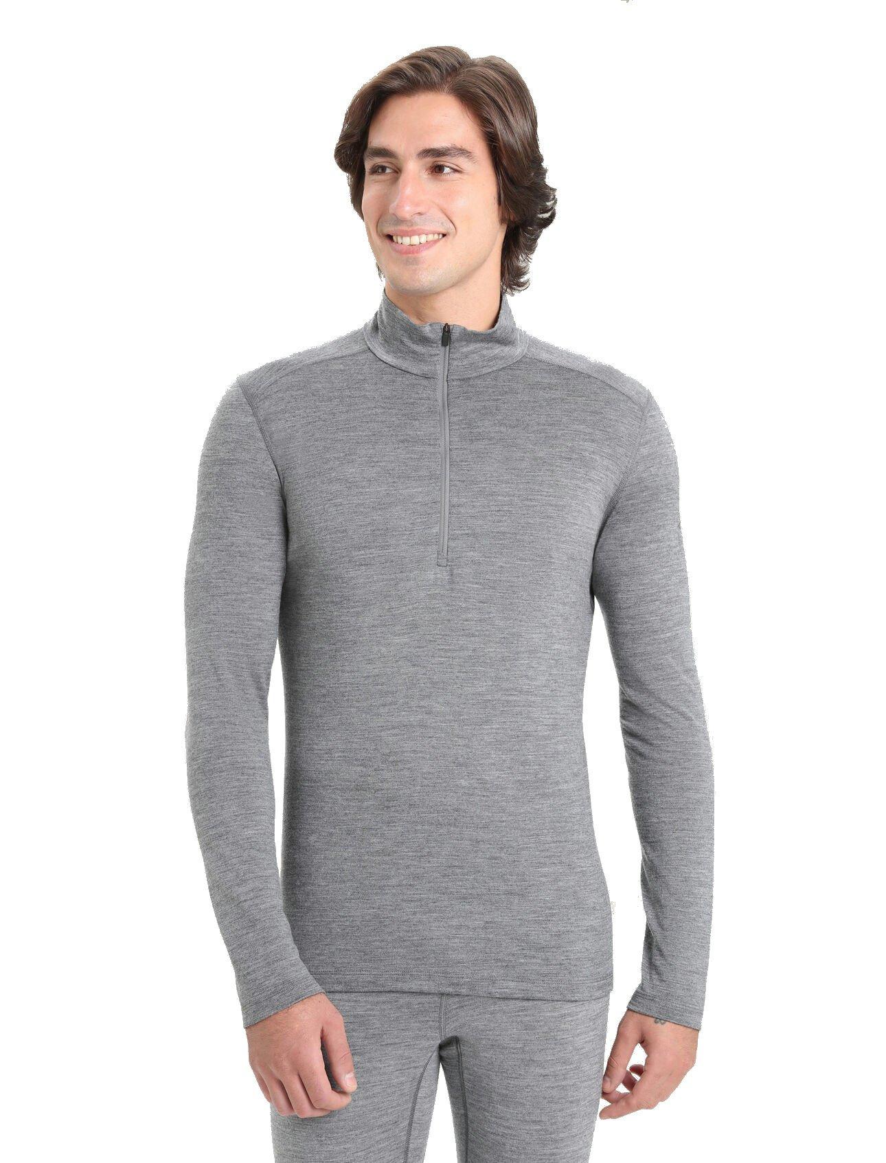 Men's 200 Oasis Long Sleeve Half Zip - Grey