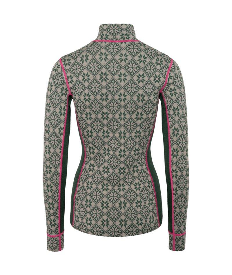 Women's Rose 1/2 Zip Base Layer Top - Green