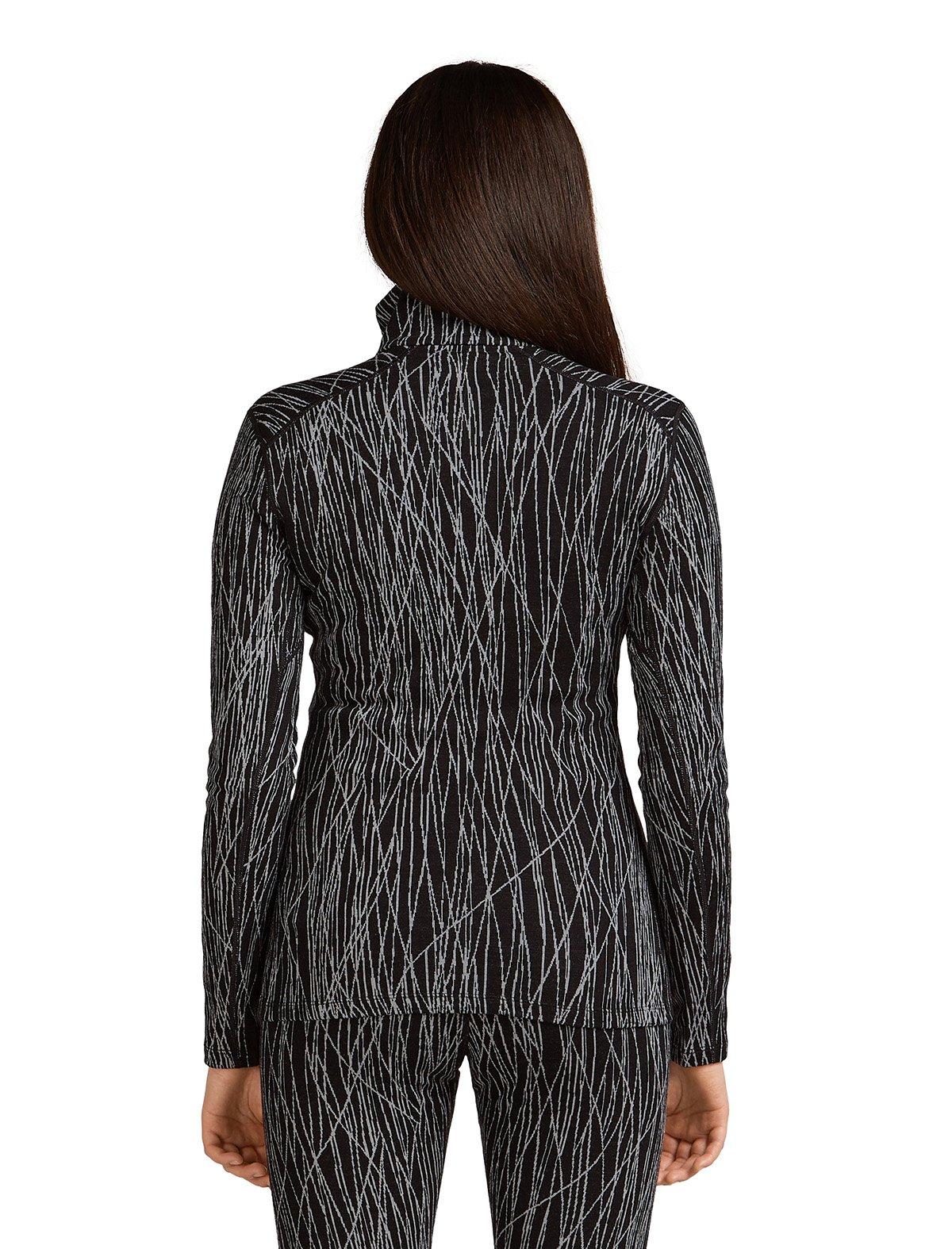 Women's Merino Vertex 260 Long-Sleeve 1/2 Zip Thermal Top - Delta Lines / Black