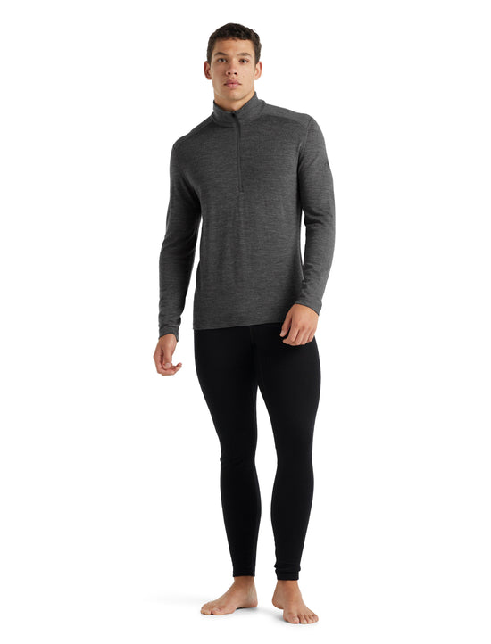 Men's Merino 260 Tech Long Sleeve Half Zip Thermal Top - Gritstone Heather