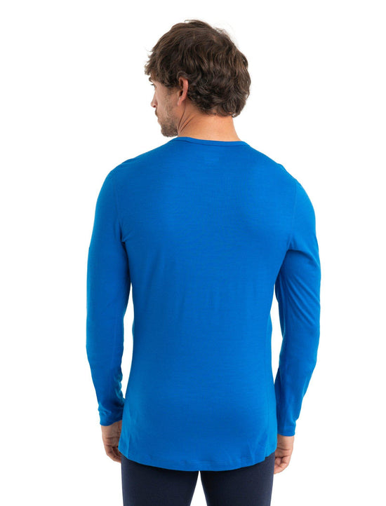 Men's 200 Oasis LS Crewe Ski Stripes - Blue