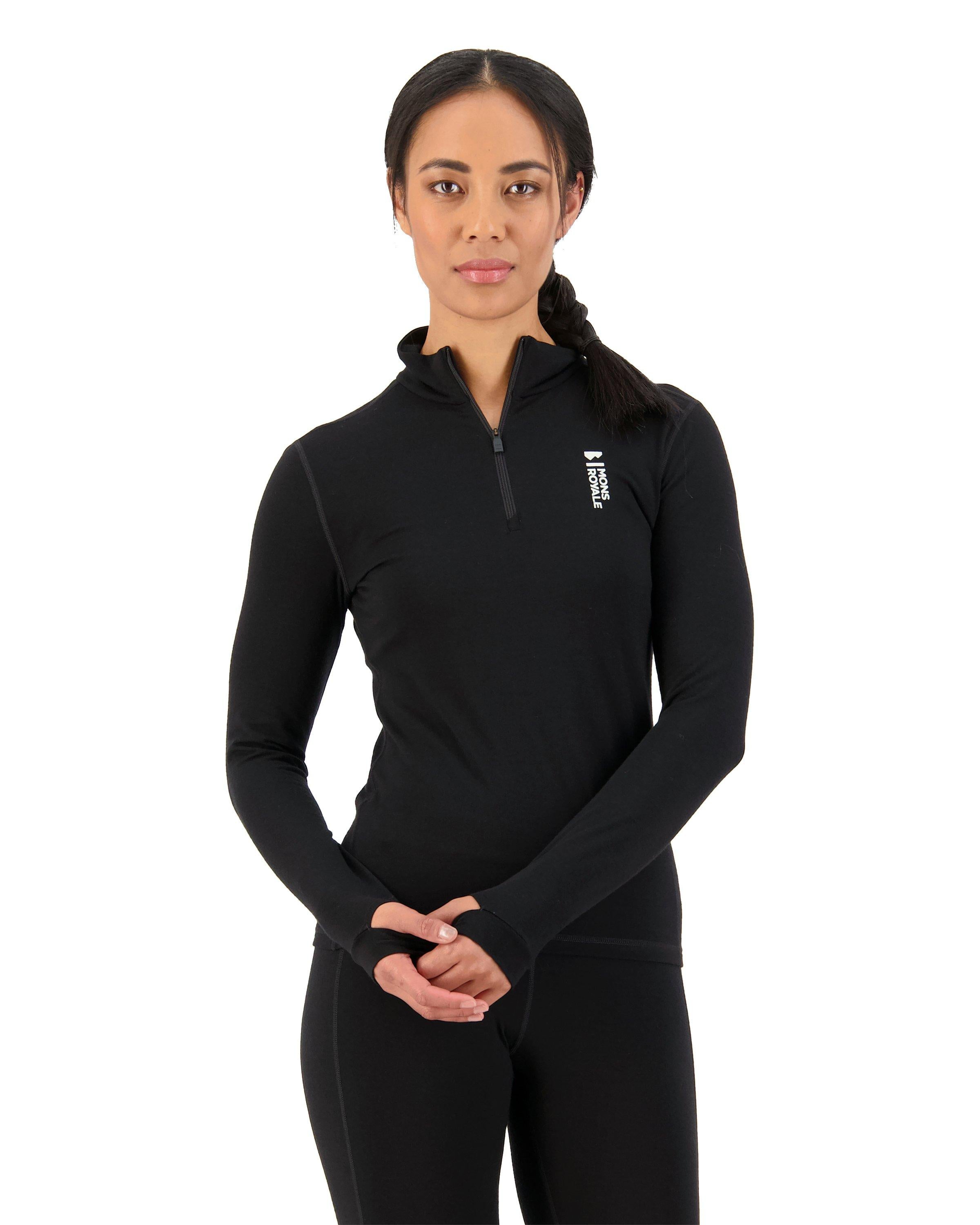 Women's Cascade 200 1/4 Zip Base Layer - Black
