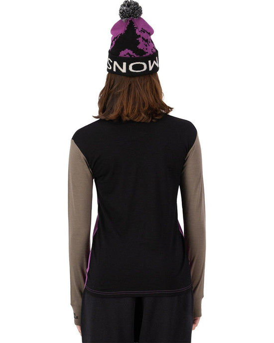 Women's Yotei BF High Neck Base Layer Top - Purple / Brown