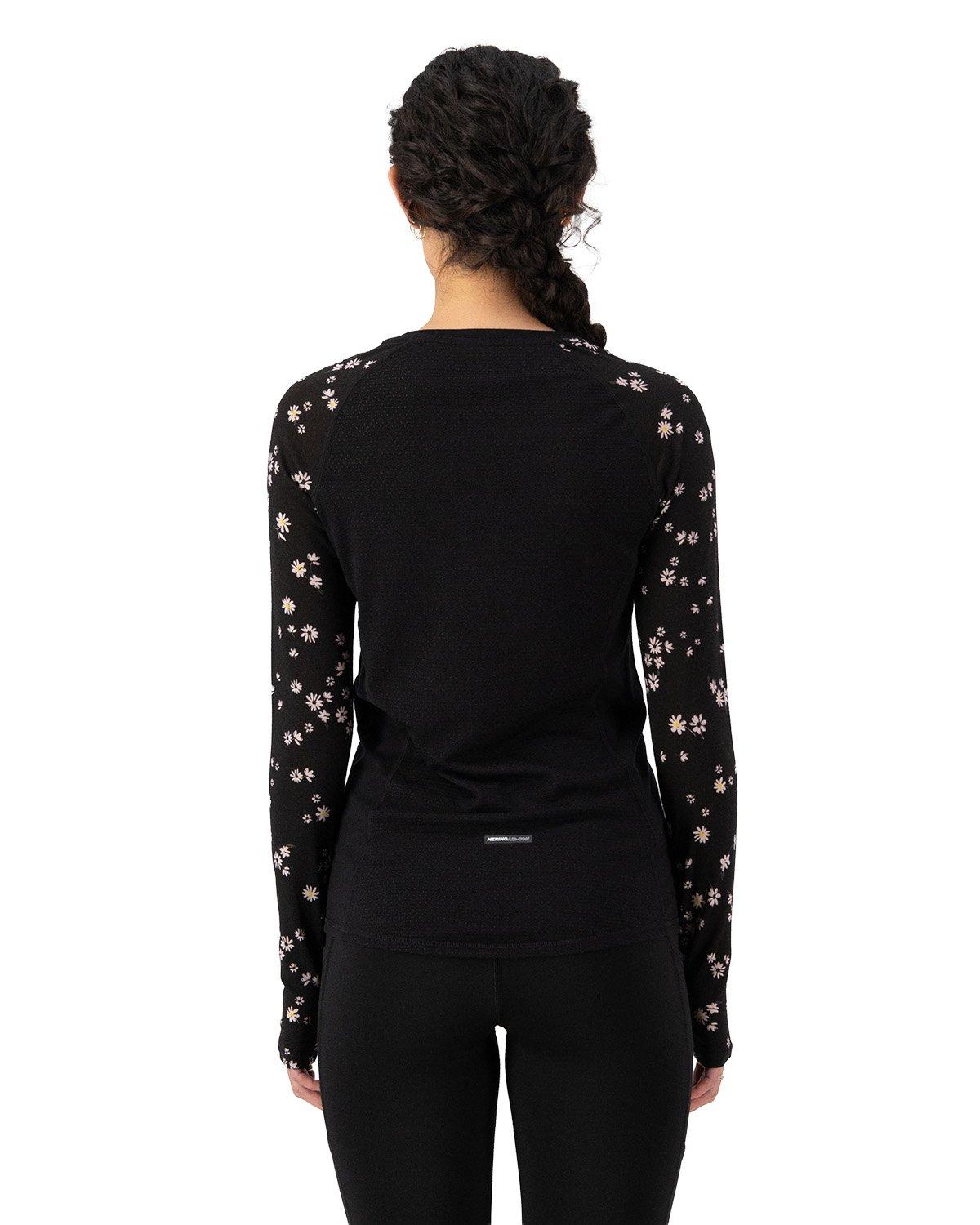 Women's Bella Merino Long-Sleeve Base Layer Top - Black