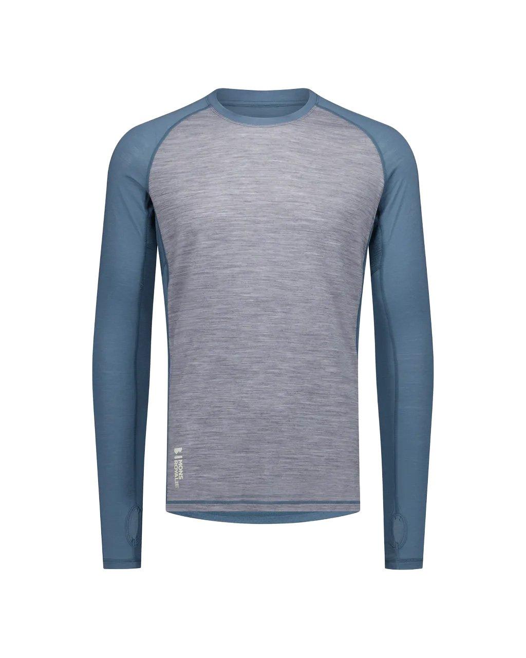 Men's Temple Merino Long-Sleeve Base Layer Top - Blue