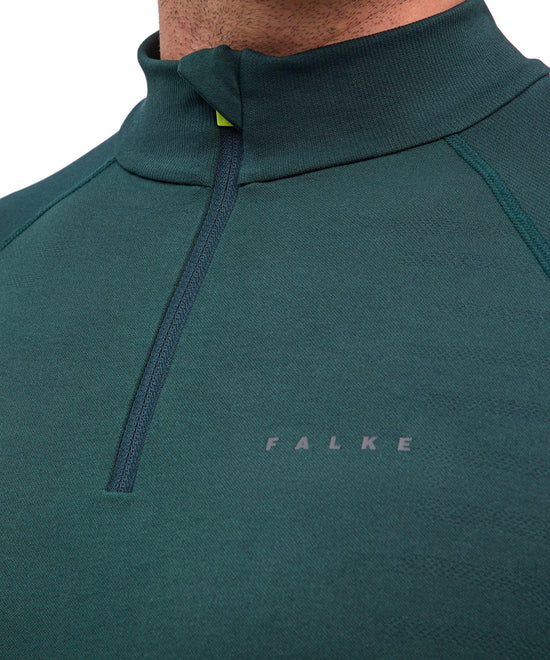 Men's Max Warm Zip Neck Long-Sleeve Top - Green