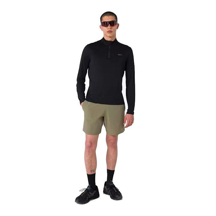 Men's Active Knit Long-Sleeve 1/2 Zip - Black