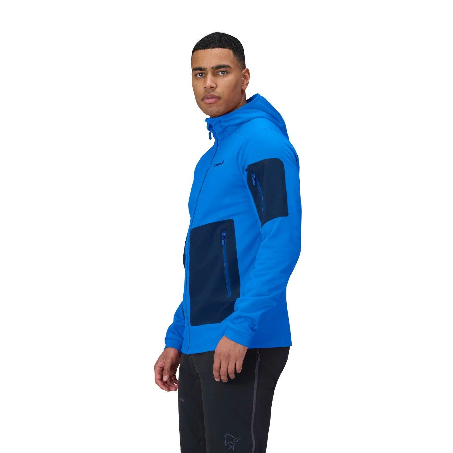 Men's Falketind Warm2 Stretch Hood - Blue
