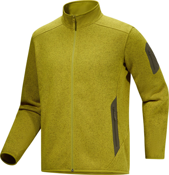Men's Covert Cardigan - Olive Moss Heather