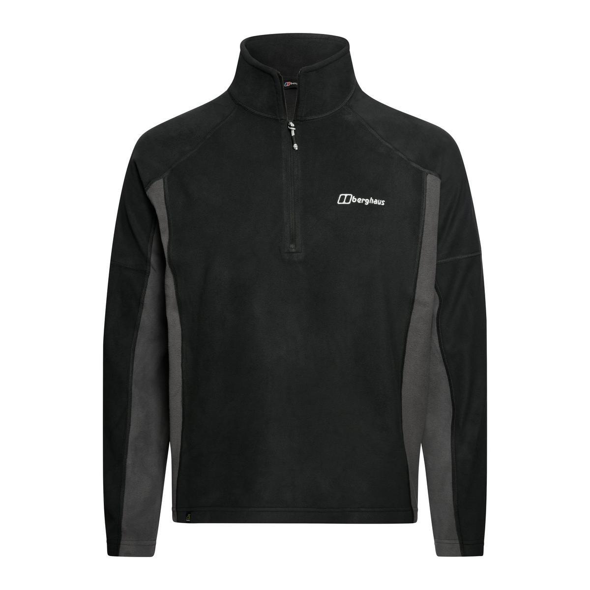 Men's Hartsop 1/2 Zip Fleece - Jet Black / Grey Pinstripe