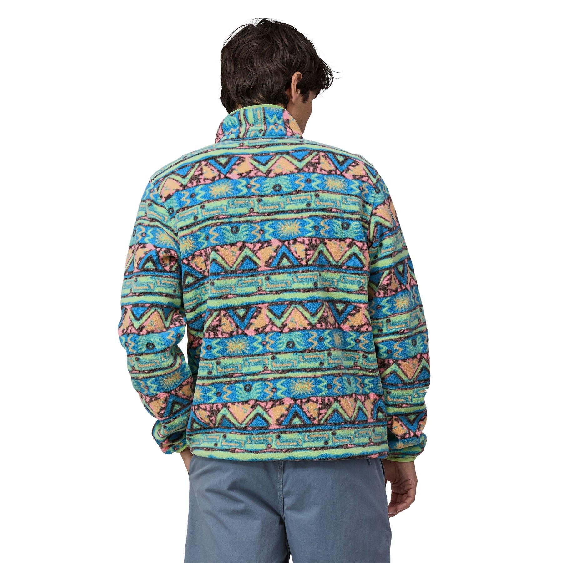 Men's Lightweight Synchilla Snap-T Pullover - High Hopes Geo / Green
