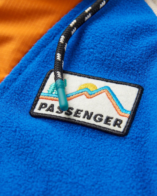 Women's Alexander 1/2 Zip Hooded Fleece - Blue / Orange