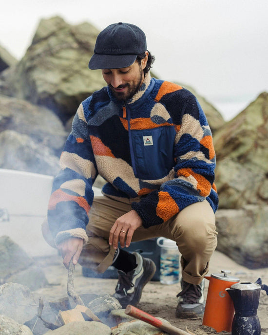 Men's Offroad Sherpa 1/2 Zip Fleece - Blue