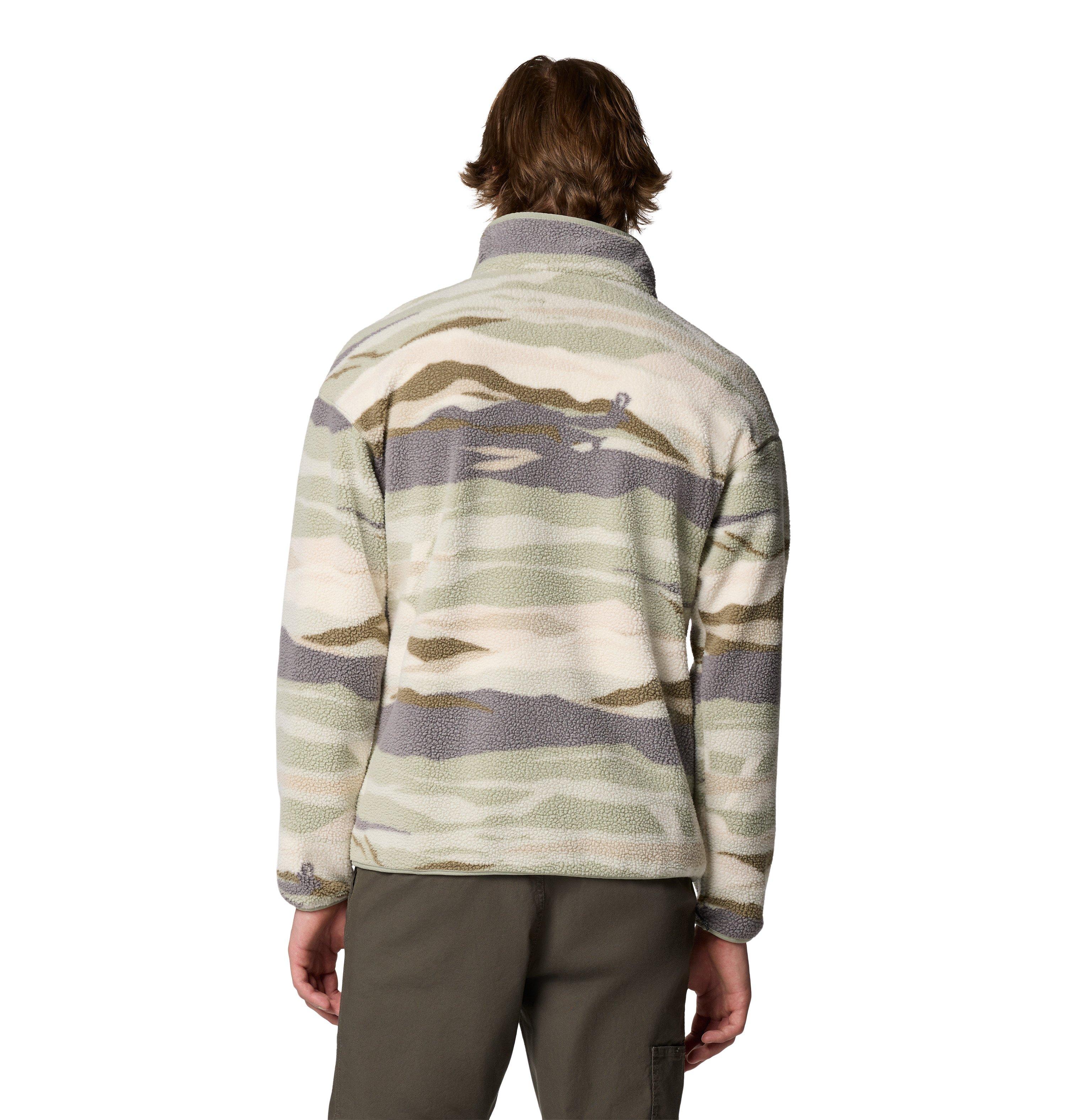 Men's Helvetia II Printed 1/2 Snap Fleece - Green / Grey