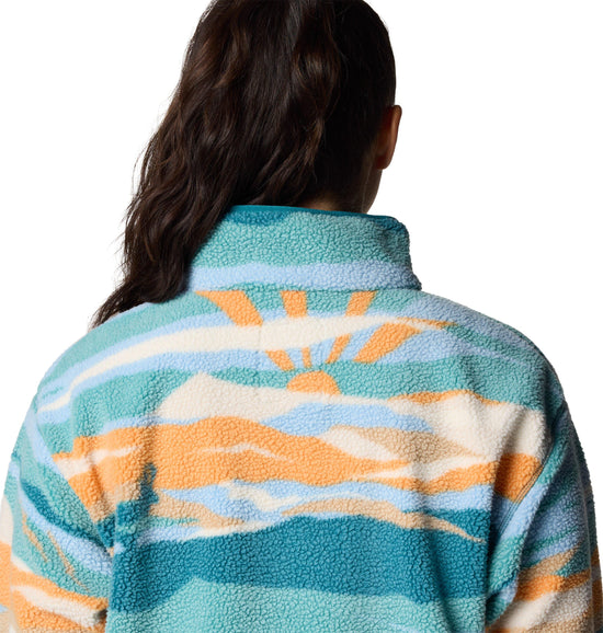 Women's Helvetia II Cropped 1/2 Snap Fleece - Green