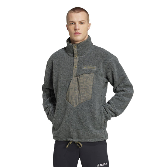 Men's Xploric Fleece Pullover - Green / Grey
