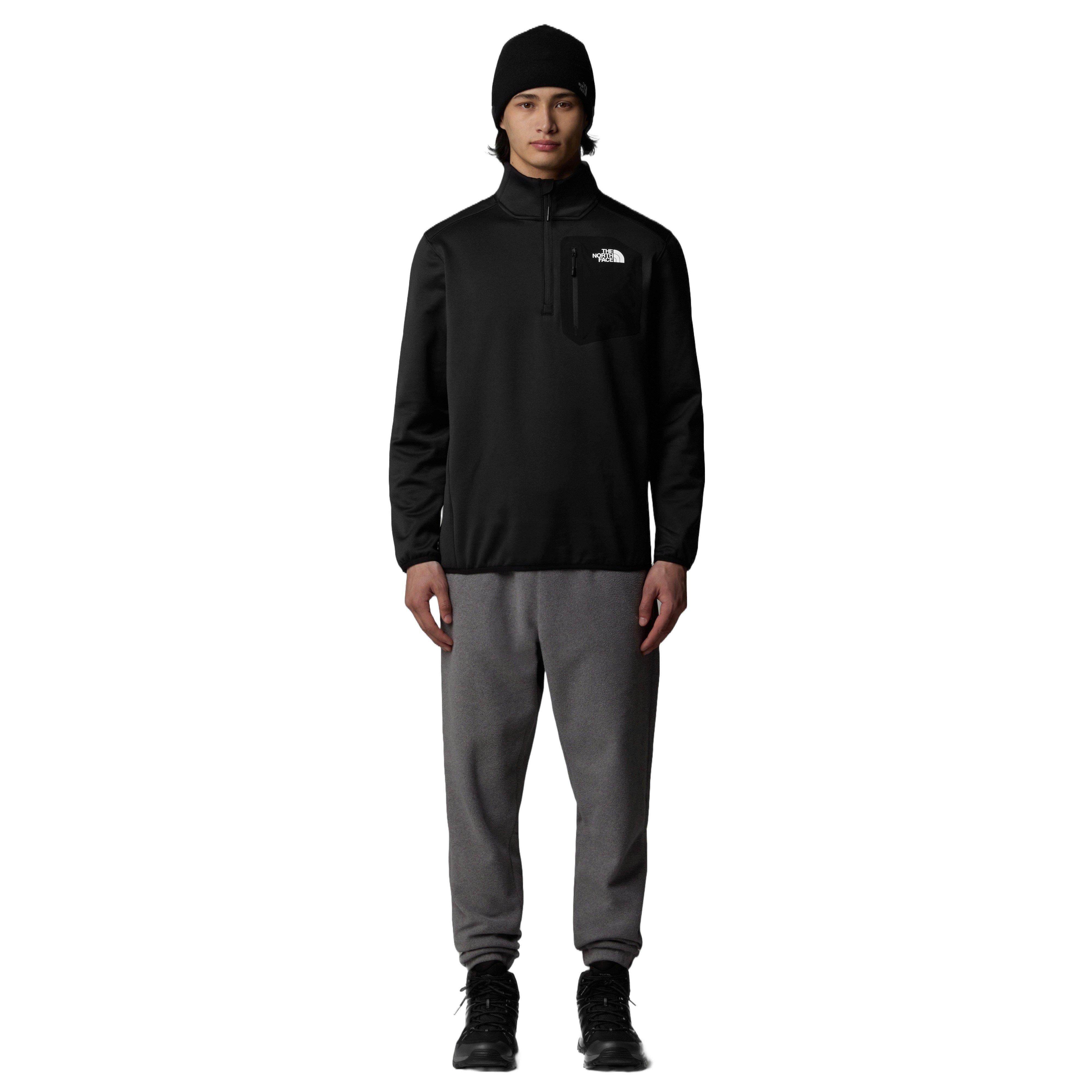 Men's Crest 1/4 Zip Fleece - Black