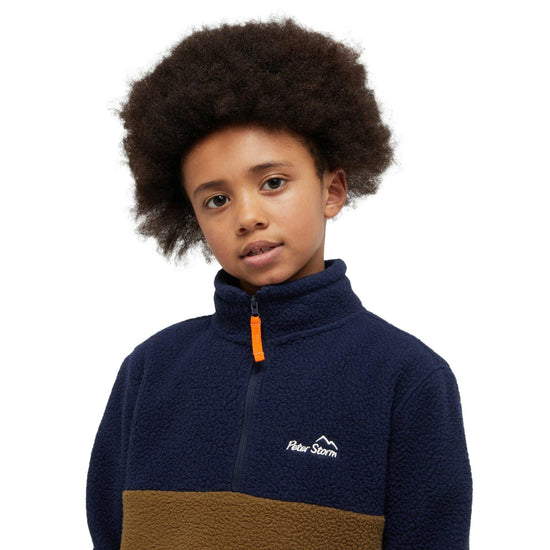 Kids' Snug Borg 1/4 Zip Fleece - Navy