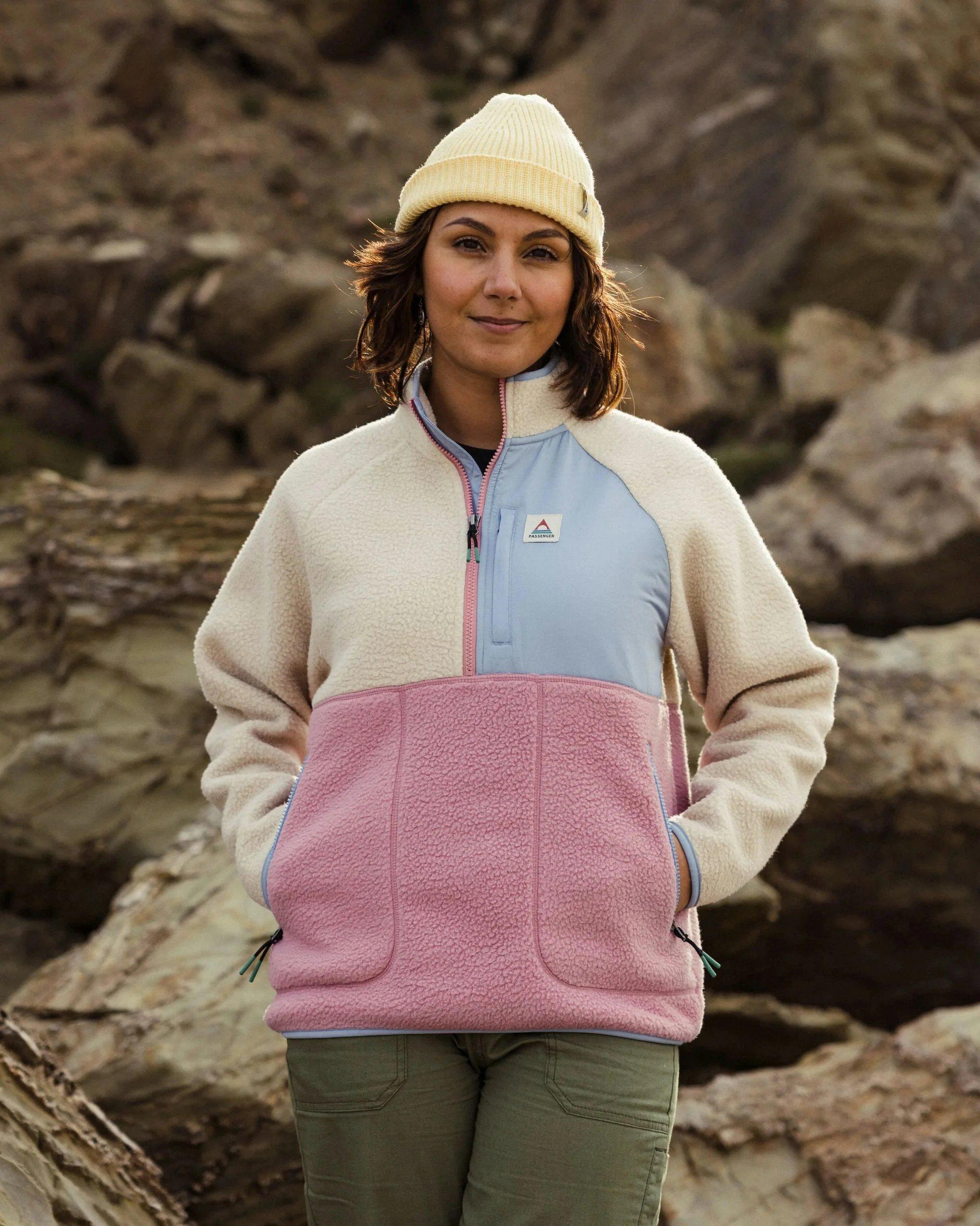 Women's Home 1/2 Zip Sherpa Fleece - Cream