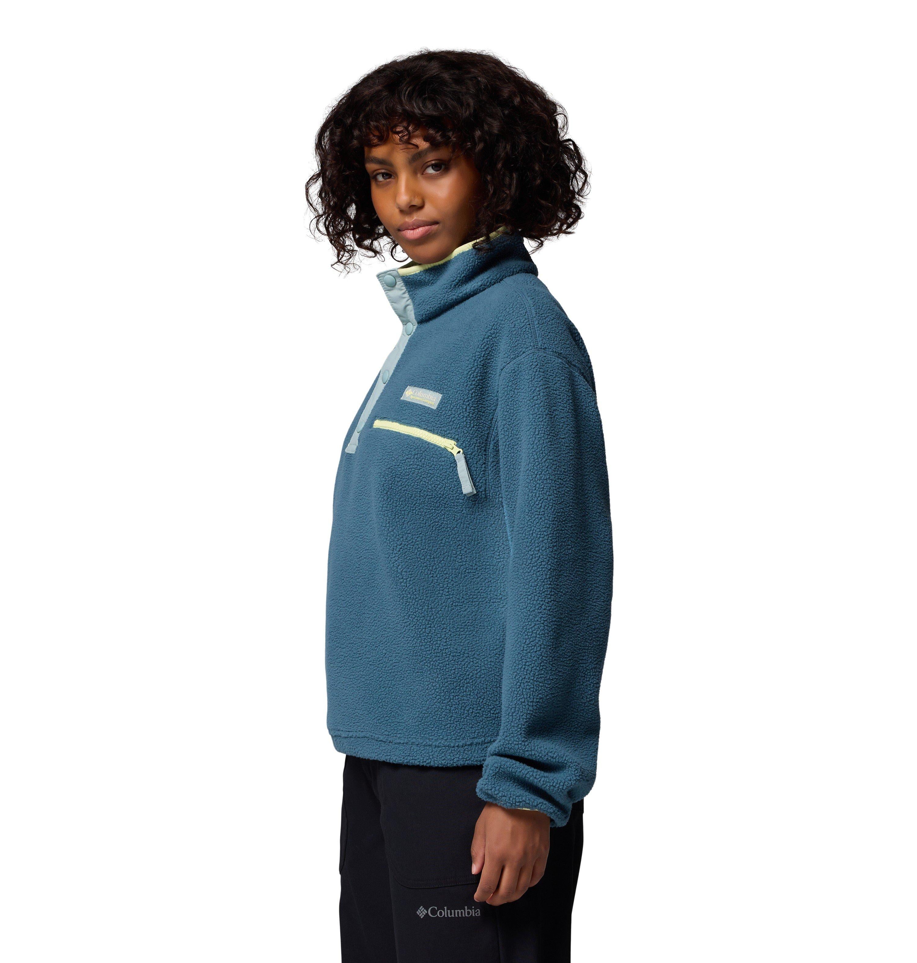 Women's Helvetia II Cropped 1/2 Snap Fleece - Blue