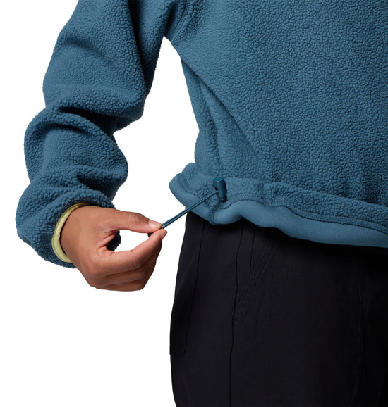 Women's Helvetia II Cropped 1/2 Snap Fleece - Blue