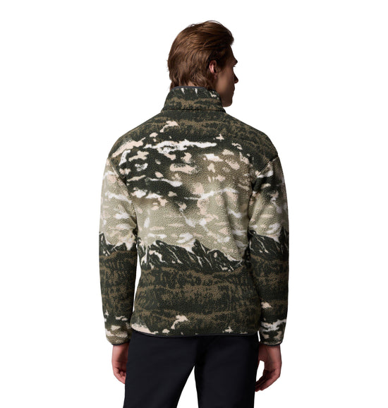 Men's Helvetia II Printed 1/2 Snap Fleece - Green