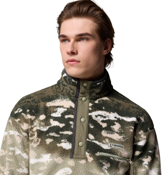 Men's Helvetia II Printed 1/2 Snap Fleece - Green